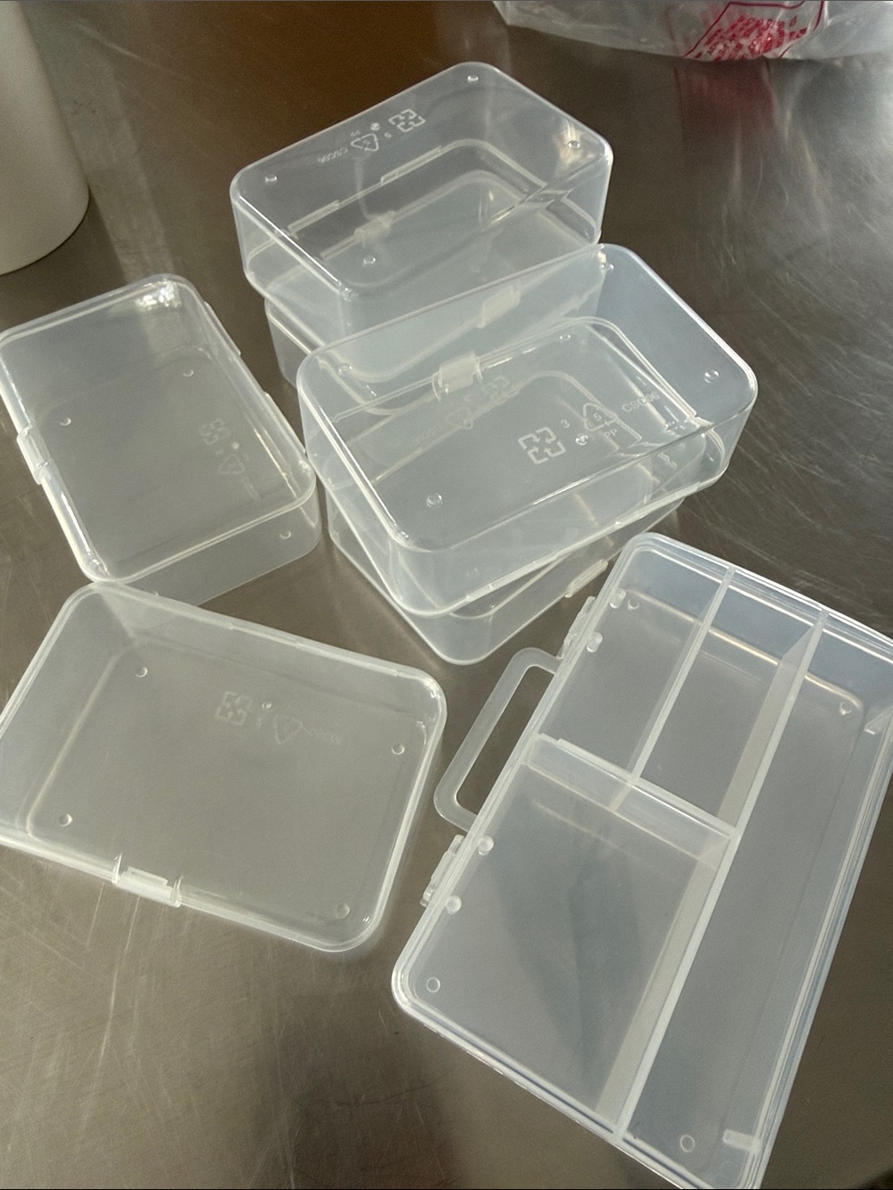 ISKYBOB 6-Pack Small Storage Boxes - Clear